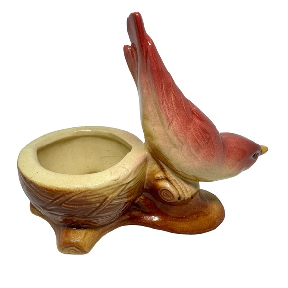 Ceramic Red Bird Planter - Picture 2 of 6